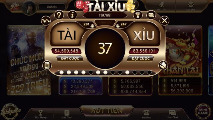Tài Xỉu online Sân Chơi Đầy Hứa Hẹn Tại NEW88 2 Giao diện dễ chơi của tài xỉu New88